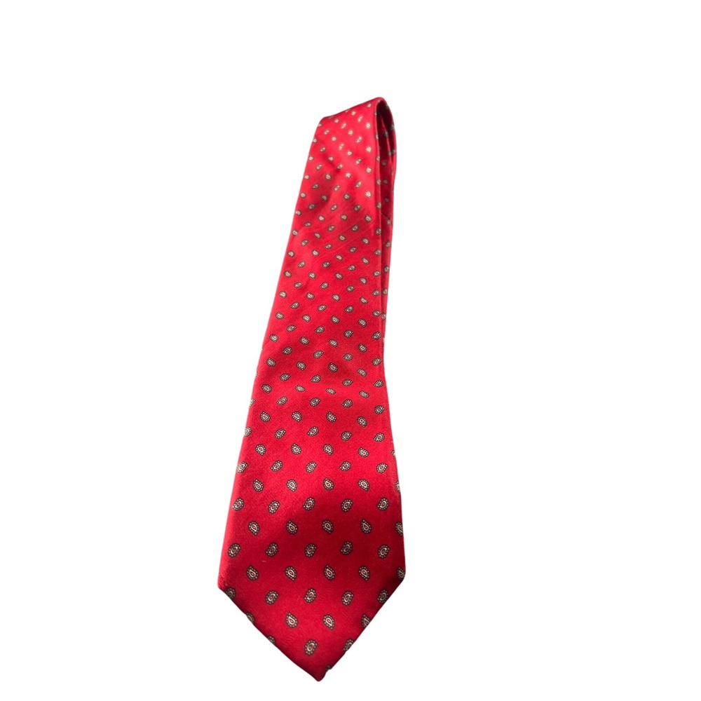 Christopher Hayes Red Paisley Silk Tie‎ Men's Classic Formal Business Accessory